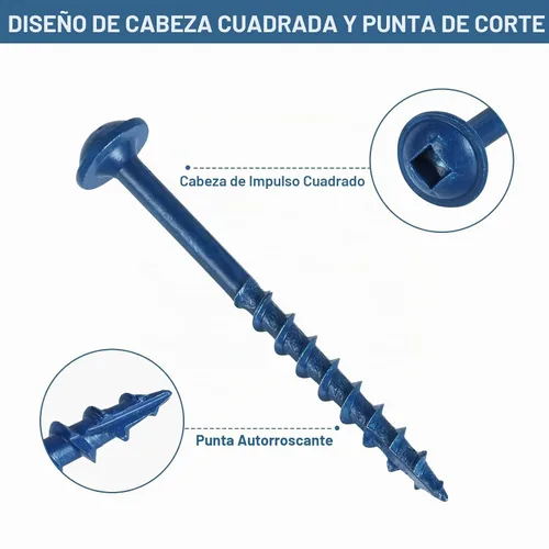 Vista 2 de SATANTECH Kit de surtido de tornillos para agujeros de bolsillo, 390 piezas en 4 tamaños #8 x 1, 1-1/4", 2", 2-1/2", tornillos de madera de rosca
