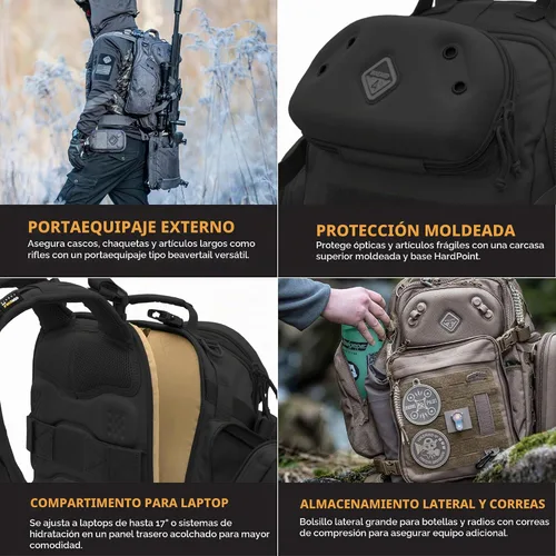 Vista 6 de HAZARD 4 Puente levadizo: mochila modular de retención de engranajes Negro