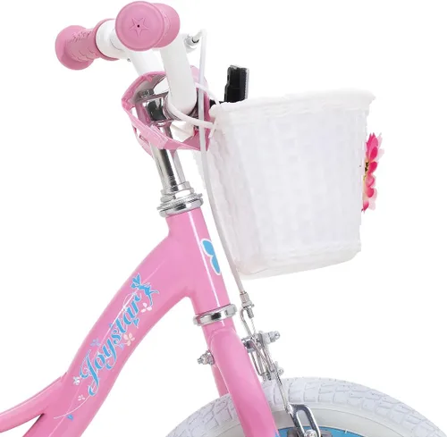 Vista 7 de JOYSTAR Fairy Girls Bike for Toddlers and Kids Ages 2-8 Years Old, 12 14 16 18 Inch Kids Bike with Training Wheels, Handbrake and Basket, Toddler