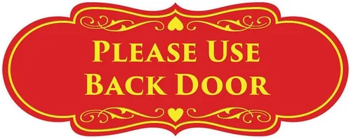 Vista 19 de Signs ByLITA Designer Please Use - Puerta trasera (negro) - Pequeño, 1 paquete