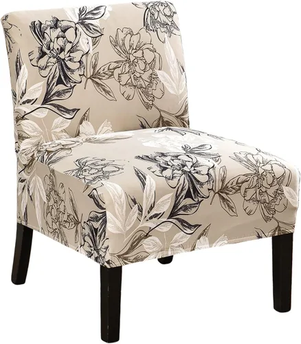 Vista 17 de HAOYONG - Funda de silla sin brazos de acento, funda elástica para silla deslizante con estampado, fundas protectoras para muebles, fundas