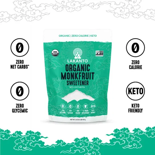 Vista 5 de Lakanto - Edulcorante de fruta del monje, sustituto de azúcar 1:1, keto, sin OGM