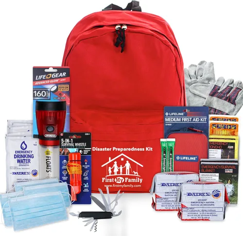 Vista 11 de First My Family Bolsa de evacuación de emergencia de 72 horas para 1 persona, kit de supervivencia todo en uno para la familia. Prepárate