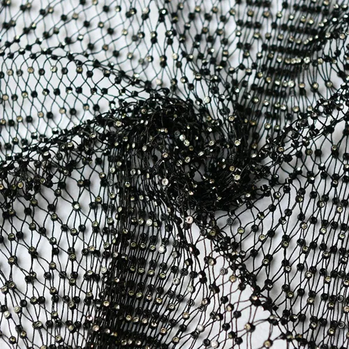 Vista 8 de FlyCC Women Sexy Mesh Tank Tops Rhinestone Glitter See Through Hollow Out Crop Tops for RavePartyClubwear