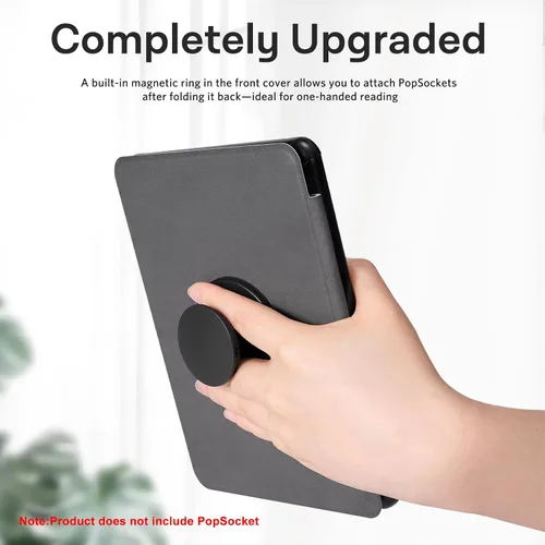 Vista 4 de CoBak Funda con cubierta magnética plegable para Kindle Paperwhite de 7 pulgadas de 12ª generación 2024 y Kindle Colorsoft - para PopSockets Grip