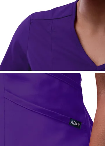 Vista 4 de Adar Pro Scrubs - Camiseta médica moderna con cuello en V