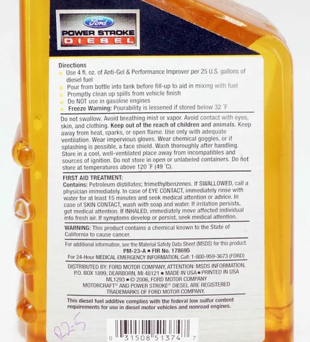Vista 4 de 12 Pack Genuino OEM Ford Motorcraft PM23A Powerstroke Diesel Aditivo Antigelificante para Combustible 20oz