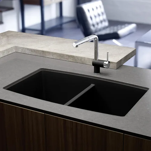 Vista 2 de Fregadero Blanco Performa Silgranit II Cascada., 440069
