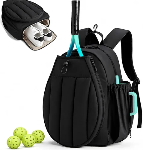 Vista 10 de Bolsa de pickleball, mochila deportiva grande con compartimento para zapatos para hombres y mujeres