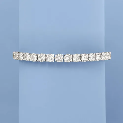 Vista 3 de Ross-Simons 23.00 ct. t.w. CZ Tennis Bracelet in Sterling Silver