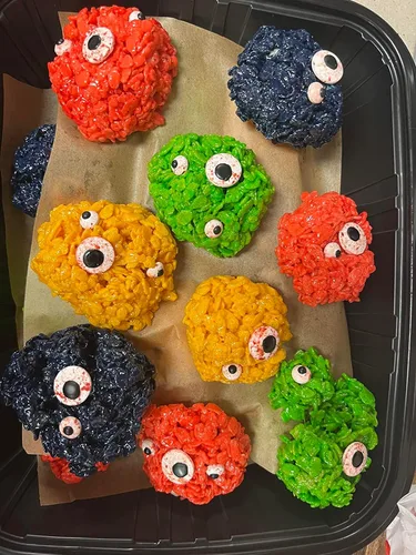 Vista 8 de Halloween Weraru Globos de ojos grandes de caramelo, bolas de ojos, dulces para pasteles, adornos de galletas, postres, decoraciones
