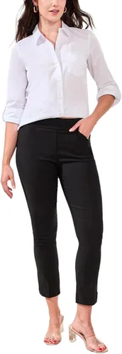 Vista 2 de Tribal Womens Pull on Slimming Ankle Pants Performance Stretch Dressy Casual Work Trousers
