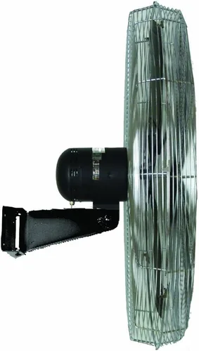 Vista 2 de TPI CACU24-W - Ventilador de pared circular comercial de 24 pulgadas, no oscilante, ventilador de interior de grado industrial y comercial