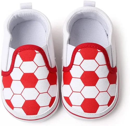 Vista 2 de Unsex - Zapatos de lona para niños y niñas, zapatos para primeros pasos, antideslizantes, suela suave, zapatos planos para niños pequeños