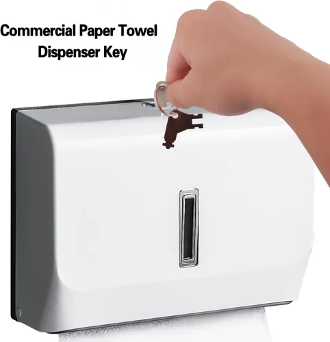 Vista 3 de Llave dispensadora de toallas de papel, paquete de 10 llaves dispensadoras de papel higiénico para gofres universales San Jamar Commercial Georgia