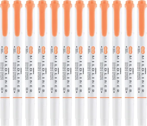Vista 3 de Zebra Pen Mildliner - Resaltadores de doble punta, puntas anchas y finas, ideales para resaltar la Biblia, sin sangrado, suministros escolares