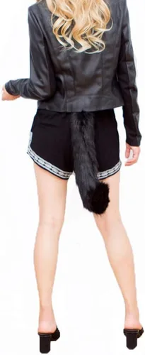 Vista 2 de Fox Tail - Diademas de orejas, guantes de garras y cinturones de colita de diferentes animales para fiestas de disfraces, fiestas de Haloween