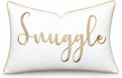 Vista 8 de Funda de Cojín Decorativo Romántico para Pareja, Sentimiento de Amor Bordado, Refranes Decorativos, Acento Lumbar - Decoración de Frases Acogedoras