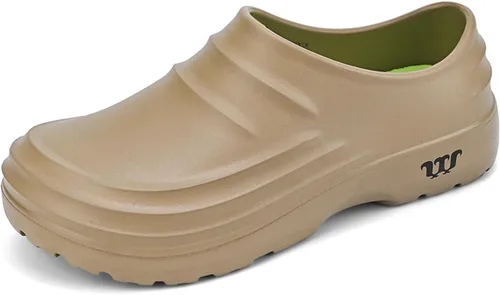 Vista 9 de Zuecos de trabajo para hombre y mujer: zapatos de cocina antideslizantes, unisex, impermeables, para cocina, restaurante, enfermera, jardín