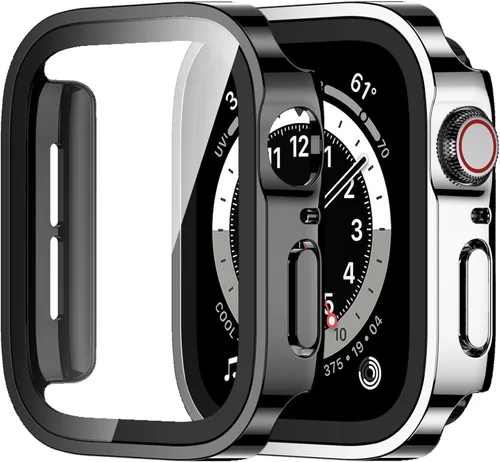 Vista 39 de Amizee Paquete de 2 fundas compatibles con Apple Watch de 1.575 pulgadas Series 6/5/4/SE con protector de pantalla integrado, carcasa rígida