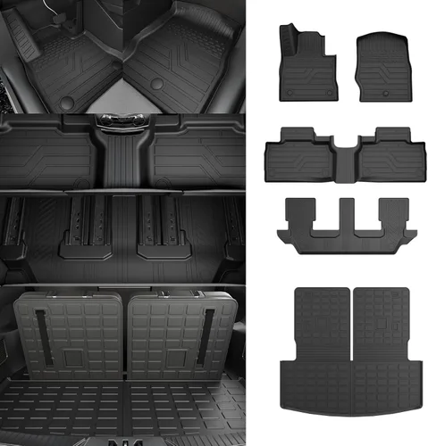 Vista 16 de Floor Mats Set (7 PCS) for 2016-2025 2026 Dodge Durango 7-Seater