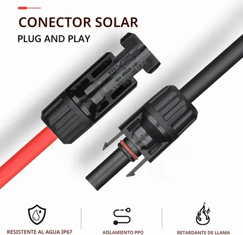 Vista 2 de Herramienta de crimpado solar para cable de panel solar con 12 pares de conectores solares, 1 crimpadora solar, 2 llaves inglesas, herramienta