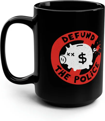 Vista 5 de Defund the Police - Taza de café negra de cerámica de 15 onzas – Fuck the Police – Tazas de protesta con refranes – Acab 1213 All Cops are Bastards