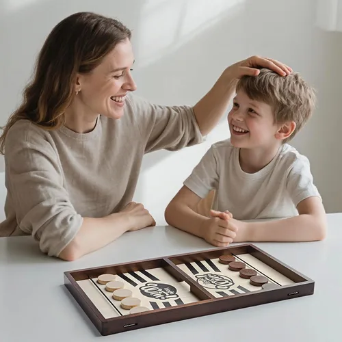 Vista 8 de Juego de disco de cabestrillo – Juego de mesa de madera maciza de 16.5 pulgadas, lujoso juego de disco de eslinga para noches familiares o fiestas