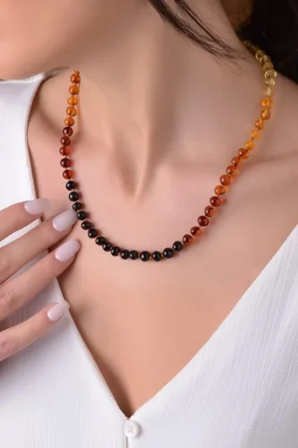 Vista 32 de Amber Necklace for Women - HandMade Baltic Jewelry for Adult - 18 inch - 100% Genuine