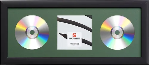 Vista 7 de Craig Frames paspartú para mostrar CD con marco negro de 1 pulgada