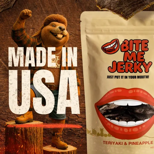 Vista 5 de Tender Beef Jerky Snacks Pack con fruta real, teriyaki y piña, 4 onzas