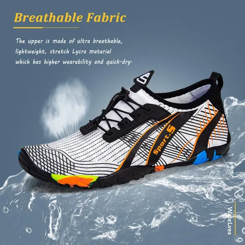 Vista 3 de WateLves Zapatos de agua para hombres y mujeres, para natación, playa, piscina, surfear, hacer yoga o aerobics en el agua, calcetines para el agua