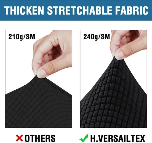 Vista 3 de H.VERSAILTEX Fundas de Sofá Elásticas para Cojines Fundas de Sofá para Muebles de Sala Fundas Protectoras