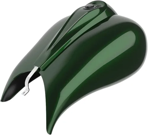 Vista 132 de Cubiertas de tanque estiradas con consola de tablero y tapa de tanque de combustible, cubiertas de combustible de galón para Harley Touring Whisky