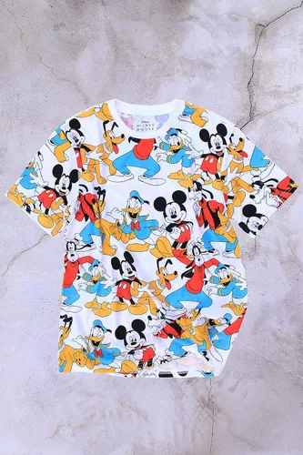 Vista 5 de Disney Camiseta gigante de Mickey Mouse gris para hombre, Blanco