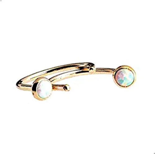 Vista 32 de Half Huggie Gold Hoop Earrings for Girls Women Tiny Cartilage Birthstone Stud Piercing Earring Hypoallergenic Earring Screw Back Dainty Hug Hoops