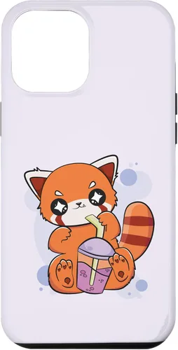 Vista 6 de Funda para iPhone 15 con diseño de panda rojo Boba Cute Anime Kawaii Pearl Bubble Tea Case