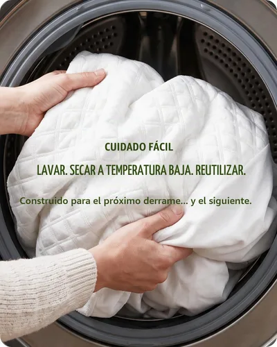 Vista 9 de SafeRest Sleepure - Protector de colchón impermeable tamaño individual derivado de viscosa de bambú - Ajustado con bolsillos elásticos - Funda