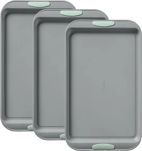 Vista 11 de Pyrex Juego de utensilios para hornear de metal de 3 piezas, color cerúleo Cerulean