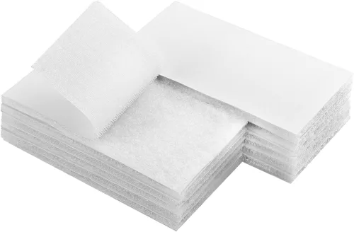 Vista 8 de Melsan Tiras de gancho y bucle de 1 x 4 pulgadas con adhesivo, 15 juegos, cinta de montaje adhesiva fuerte para uso doméstico u oficina, en lugar