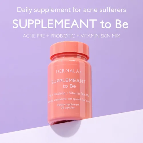 Vista 4 de Dermala #FOBO SUPPLEMEANT to Be - Suplemento para el acné Todos los prebióticos diarios naturales, vitaminas y vitaminas para la piel con zinc