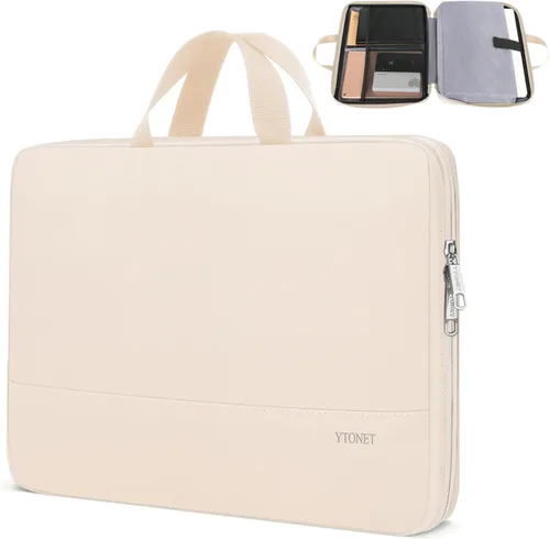 Vista 28 de Ytonet Funda profesional para transportar laptop de 13 a 13.3 pulgadas, delgada, con asas, resistente al agua, compatible con laptops MacBook Air