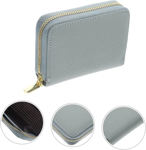 Vista 9 de STOBOK Funda tipo cartera para tarjetas de visita para hombres, tarjetero para tarjetas de visita, cartera para tarjetas de identificación, práctica