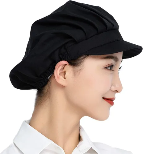 Vista 4 de 1pc4pcs Chef Hats-Kitchen Baker Cooking Hair Nets Food Service Caps para adultos