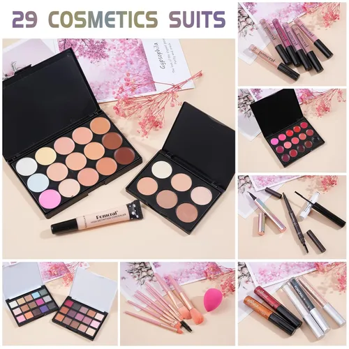 Vista 7 de Kit de maquillaje de viaje, juegos de maquillaje para adolescentes y mujeres, kit de maquillaje para niñas, juegos de maquillaje para niñas