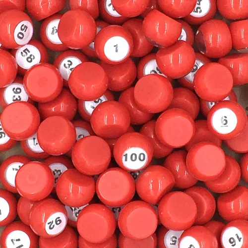 Vista 2 de Tapp Collections Juego de números de bolas para rifas (1-100), bolas con superficie plana + tablero de ajedrez plegable + bolsa de lona con cordón