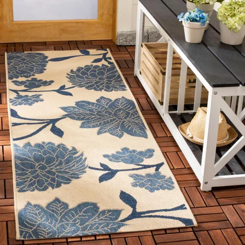 Vista 19 de SAFAVIEH Courtyard Collection CY7321 - Alfombra decorativa para interiores y exteriores, impermeable, fácil de limpiar, 2 pies 3 pulgadas x 6 pies 7