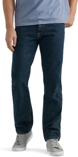 Vista 6 de Wrangler Authentics - Pantalones de mezclilla clásicos de 5 bolsillos, ajuste regular, para hombre de algodón
