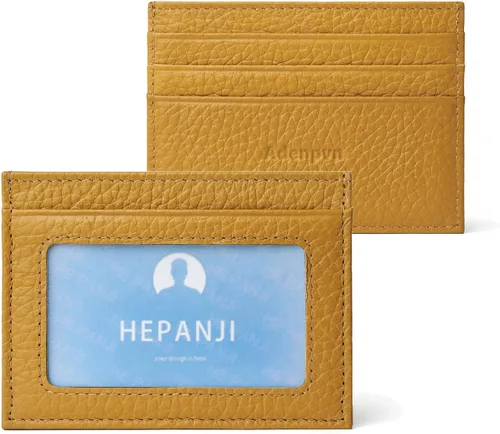 Vista 21 de Cartera de tarjeta de crédito de cuero genuino, billetera minimalista, inserciones de billetera delgada, 003, Estuche para tarjetas de crédito