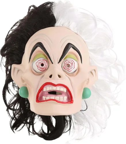 Vista 6 de Disney 101 Dálmatas Cruella De Vil - Máscara de látex para adultos y adolescentes